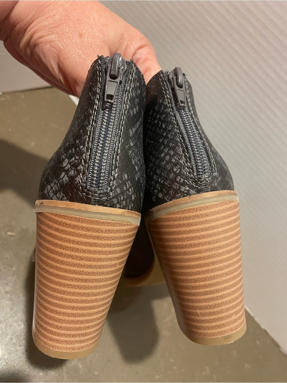 DV by Dolce Vita Charcoal Gray Suede Ankle Booties - Picture 3 of 6